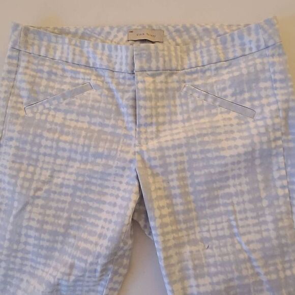 GAP Ultra Skinny Womens Blue White Print Stretch Ankle Pants Size 8 - Picture 8 of 14